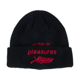 PLEASURES FIL Beanie at Gravity NYC
